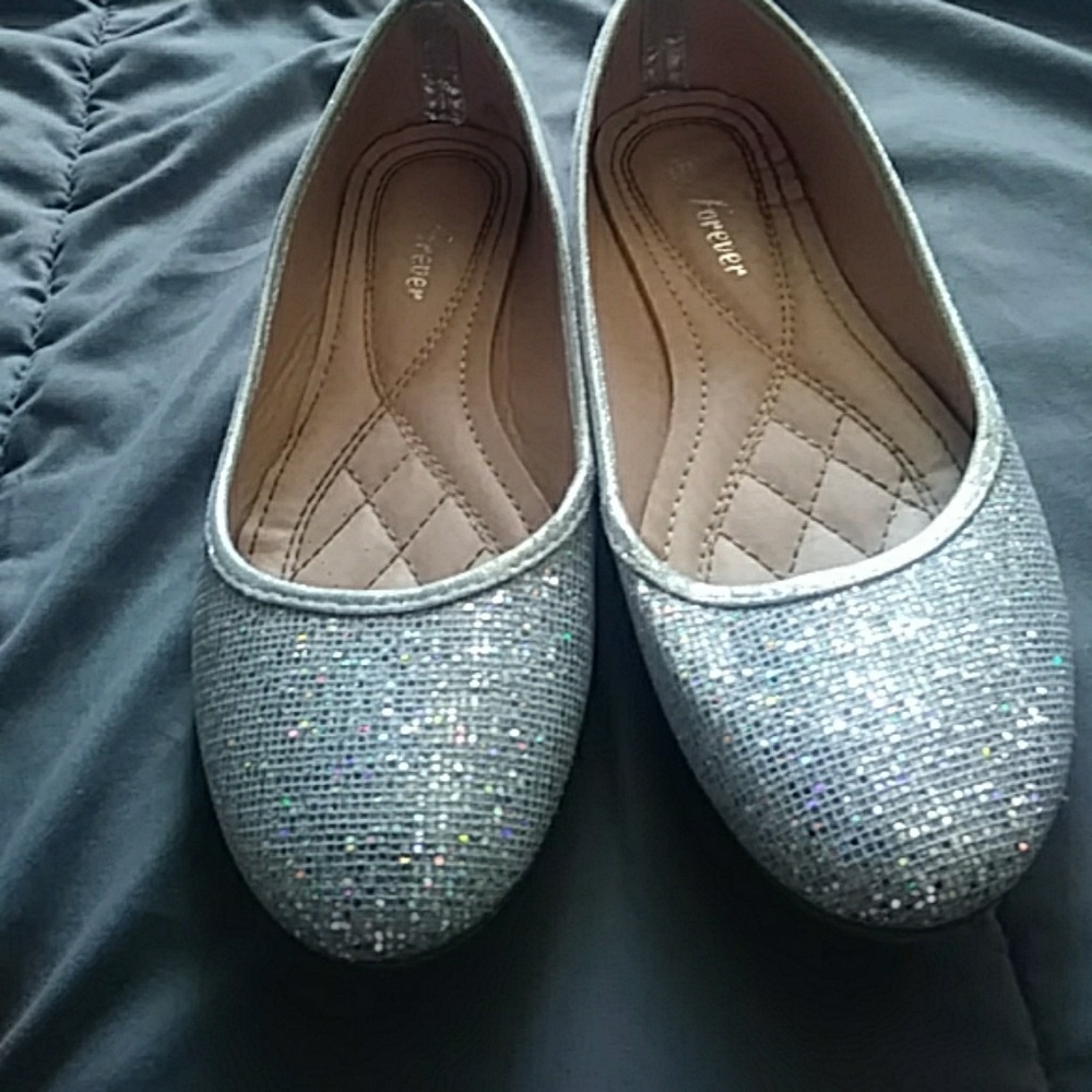 Glittery flats